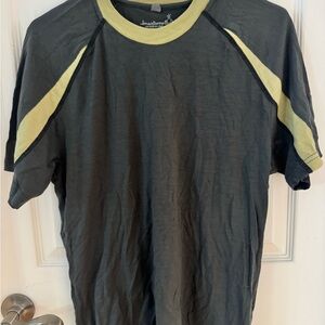Smartwool Gray and Yellow Short Sleeve Tee - Wool